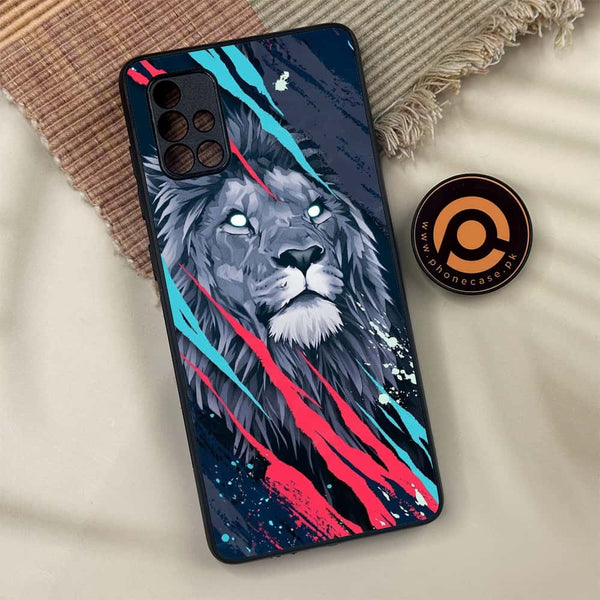 Samsung Galaxy A71 - Abstract Animated Lion - Premium Metal Printed soft Bumper shock Proof Case