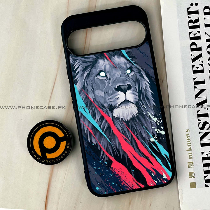Google Pixel 10 Pro XL - Abstract Animated Lion - Premium Metal Printed soft Bumper Shock Proof Case