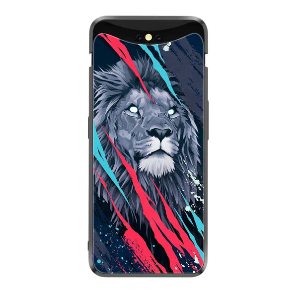 Oppo Find X - Abstract Animated Lion -  Premium Printed Metal soft Bumper shock Proof Case