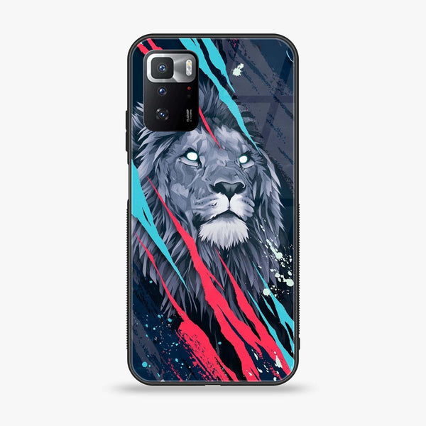 Xiaomi POCO X3 GT - Abstract Animated Lion -  Premium Printed Metal soft Bumper shock Proof Case