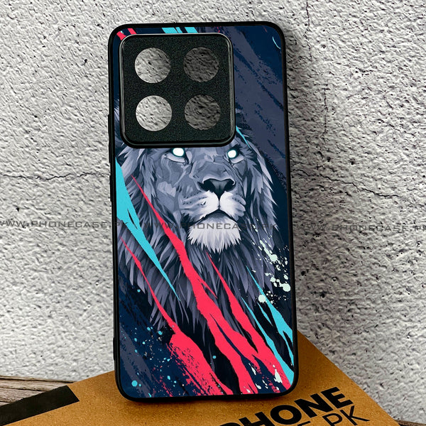 Xiaomi 14T - Abstract Animated Lion - Premium Printed Glass soft Bumper shock Proof Case