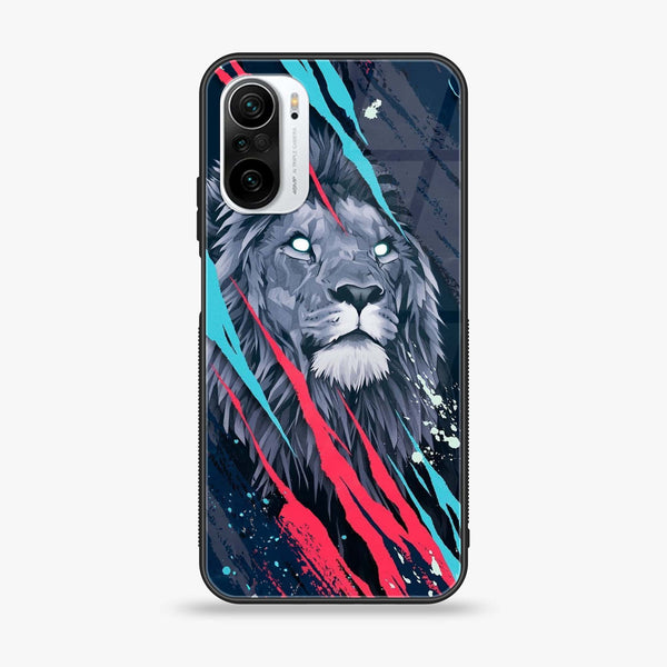 Xiaomi Poco F3 - Abstract Animated Lion -  Premium Printed Metal soft Bumper shock Proof Case