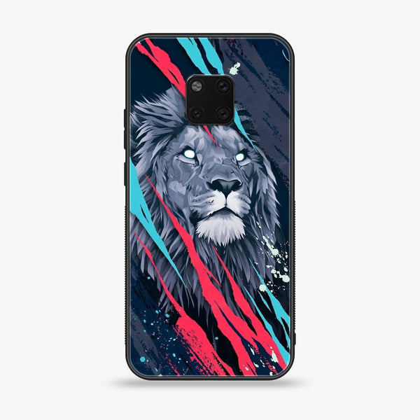 Huawei Mate 20 Pro - Abstract Animated Lion - Premium Printed Glass soft Bumper Shock Proof Case