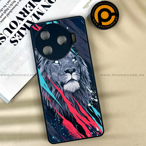 Tecno Camon 30 Pro 5G - Abstract Animated Lion -  Premium Printed Metal soft Bumper shock Proof Case