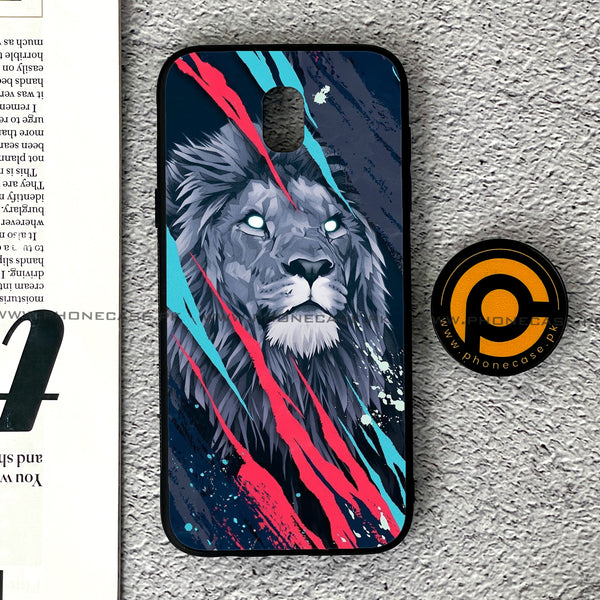 Samsung Galaxy J5 Pro 2017 - Abstract Animated Lion - Premium Printed Metal soft Bumper shock Proof Case