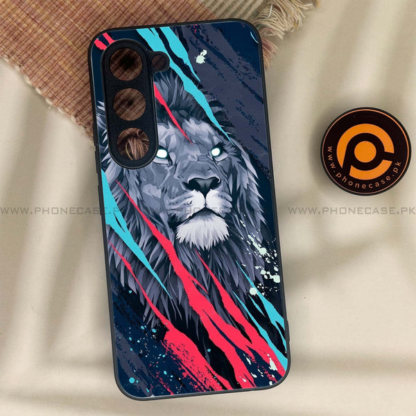 Tecno Spark 40 Pro - Abstract Animated Lion - Premium Metal Printed soft Bumper shock Proof Case
