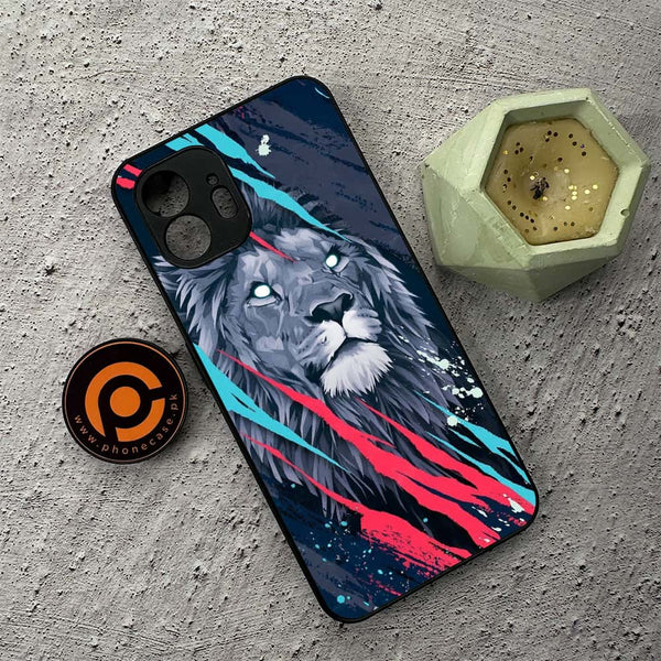 Nothing Phone 2 - Abstract Animated Lion - Premium Metal Printed soft Bumper shock Proof Case
