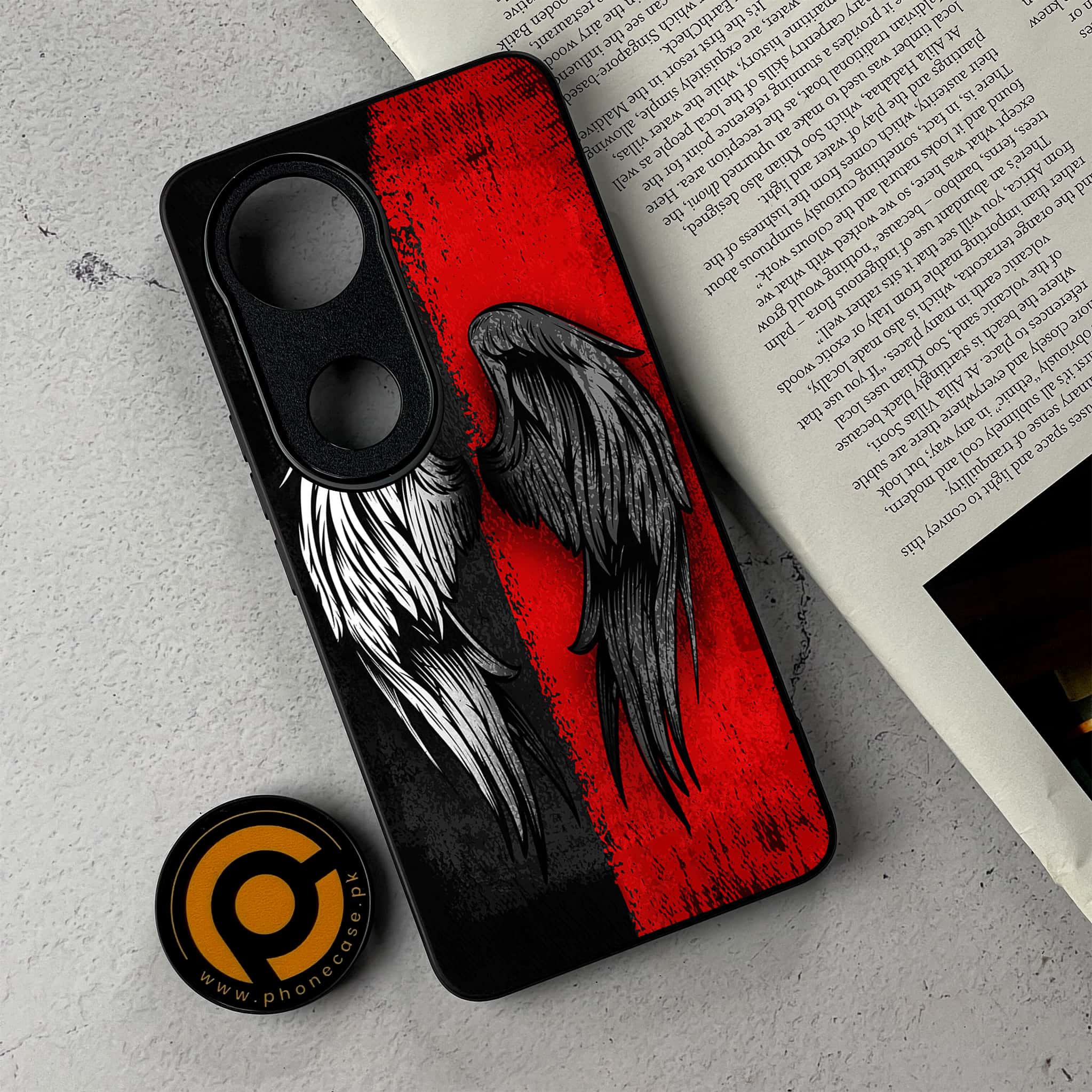 Vivo V50 - Angel Wings 2.0 Series - Premium Metal Printed Soft Bumper Shockproof Case