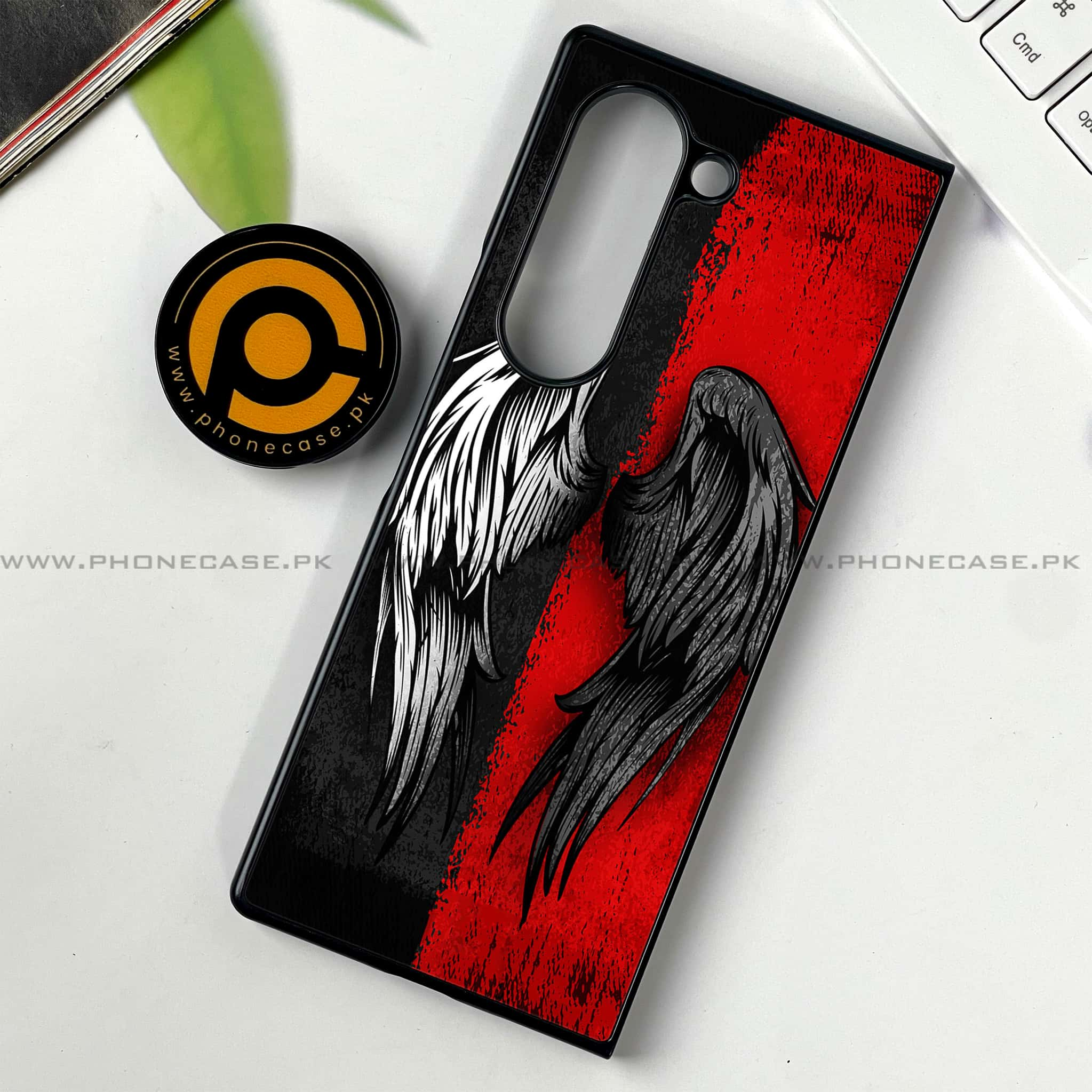 Samsung Galaxy Z Fold 6 - Angel Wings 2.0 Series - Premium Printed Metal soft Bumper shock Proof Case