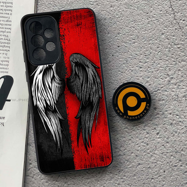 Samsung Galaxy A33- Angel Wings 2.0 Design 10  - Premium Printed Glass soft Bumper shock Proof Case CS-32926