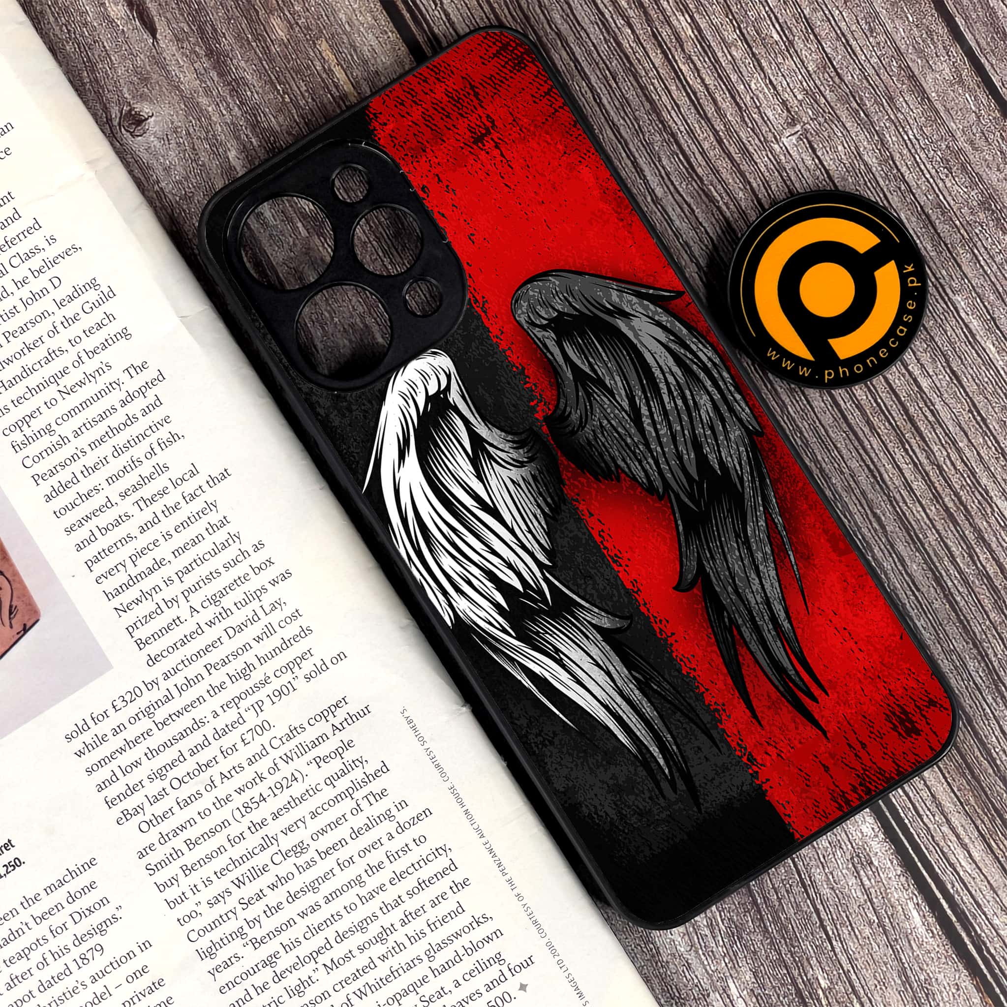 Xiaomi Redmi 12 - Angel Wings 2.0 Series - Premium Printed Glass soft Bumper shock Proof Case