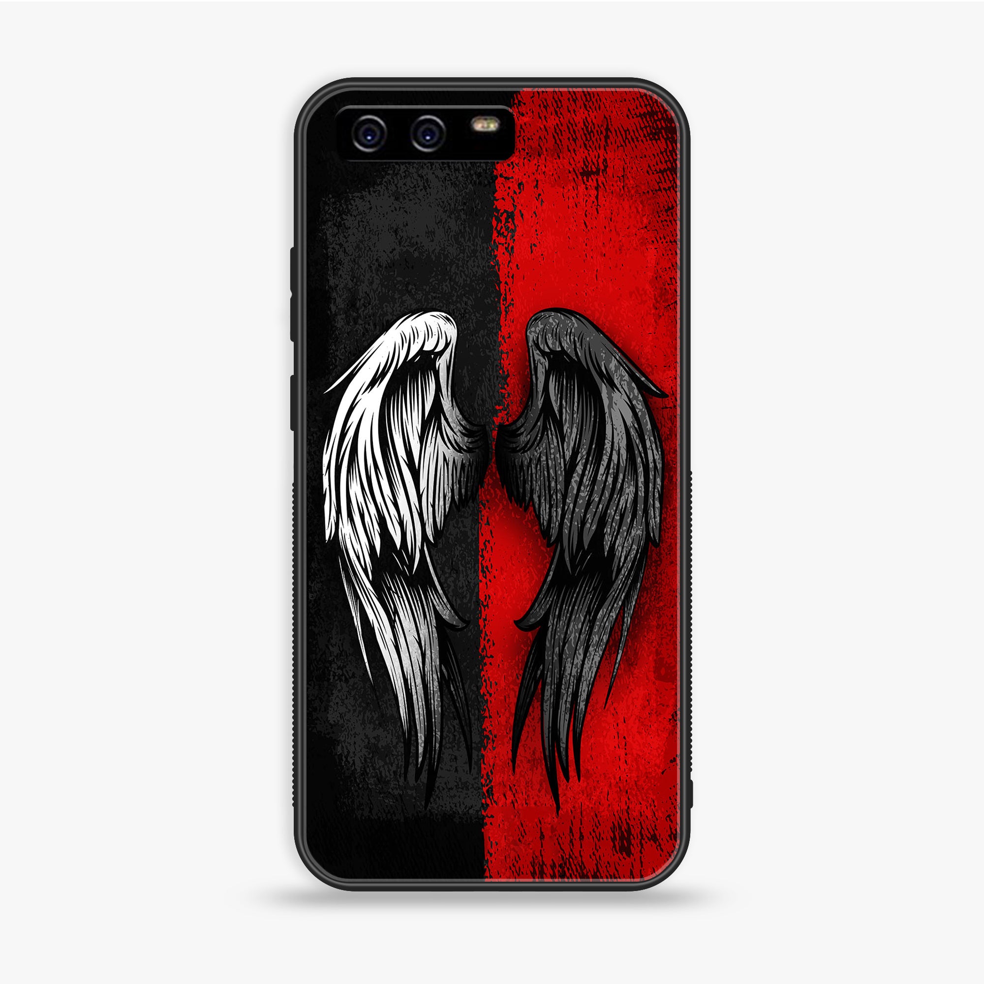 Huawei P10 Plus - Angel Wings 2.0 Series - Premium Printed Glass soft Bumper shock Proof Case