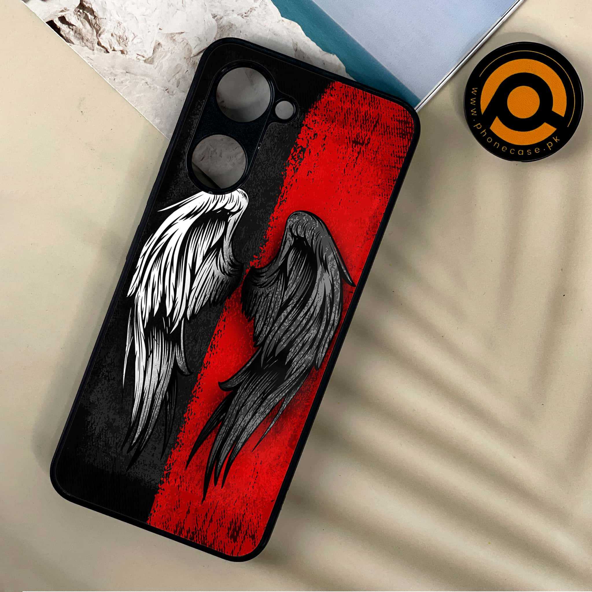 Vivo Y03 - Angel Wings 2.0 Series - Premium Printed Metal soft Bumper shock Proof Case