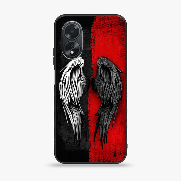 Oppo A18 4G/A38 - Angel Wings 2.0 Design 10- Premium Printed Glass soft Bumper shock Proof Case CS-12597