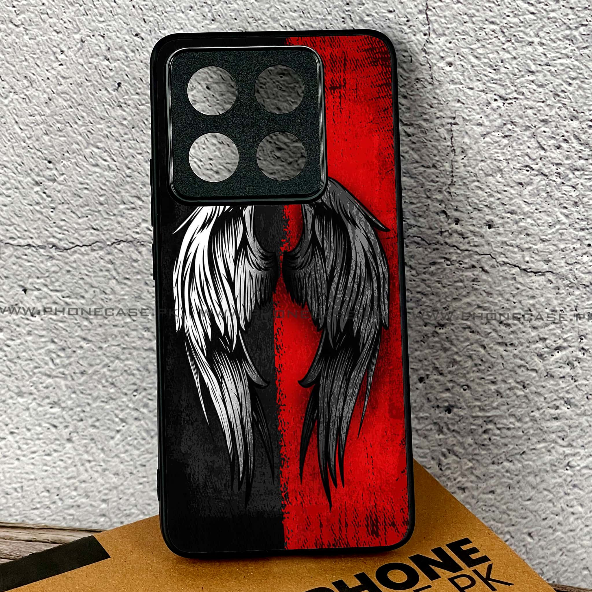 Xiaomi 14T Pro - Angel Wings 2.0 Series - Premium Printed Glass soft Bumper shock Proof Case