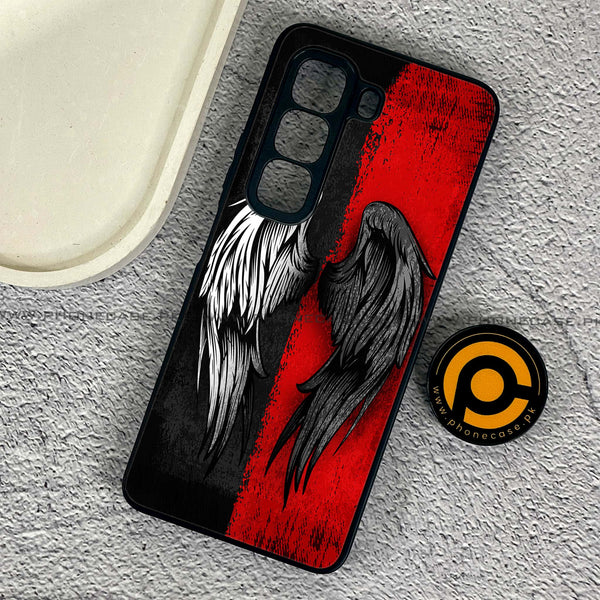 Infinix Hot 50 Pro - Angel Wings 2.0 Design 10 - Premium Metal Printed soft Bumper shock Proof Case CS-44102