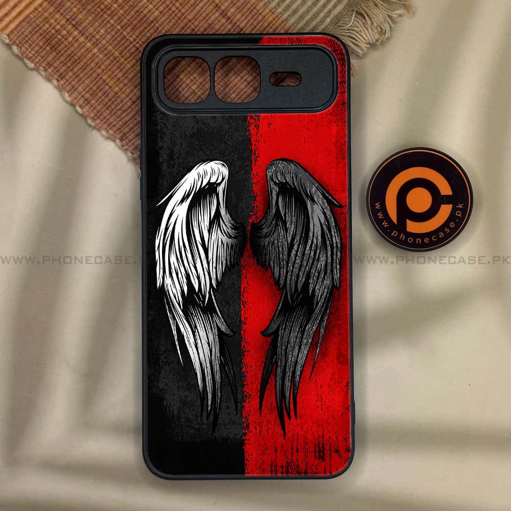 Infinix Smart 10 Plus - Angel Wings 2.0 Series - Premium Metal Printed soft Bumper shock Proof Case