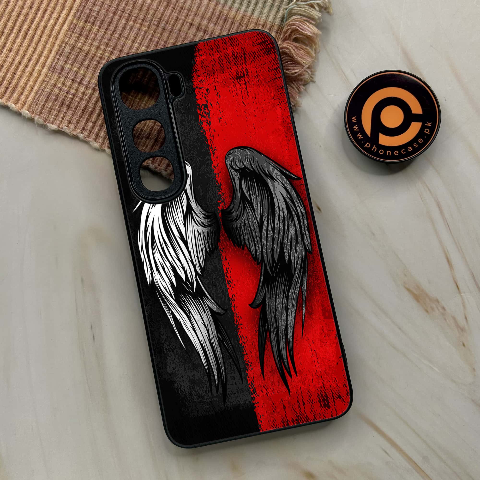 Vivo Y400 - Angel Wings 2.0 Series - Premium Metal Printed soft Bumper shock Proof Case