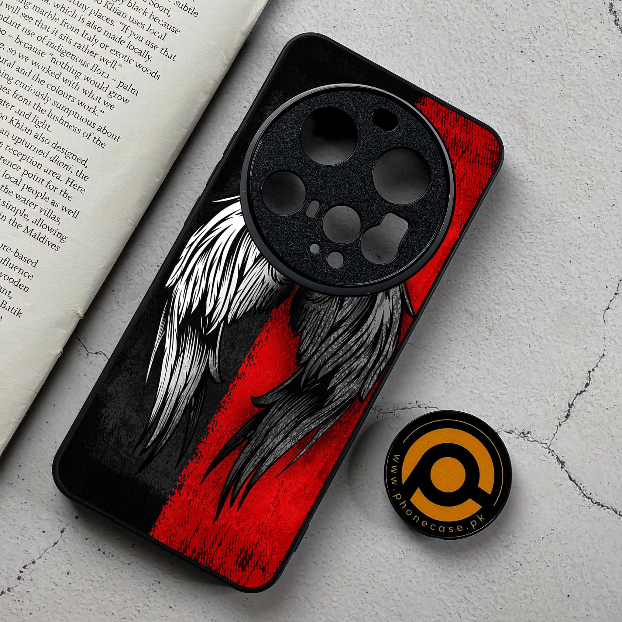 Xiaomi 15 Ultra - Angel Wings 2.0 Series - Premium Metal Printed Soft Bumper Shockproof Case