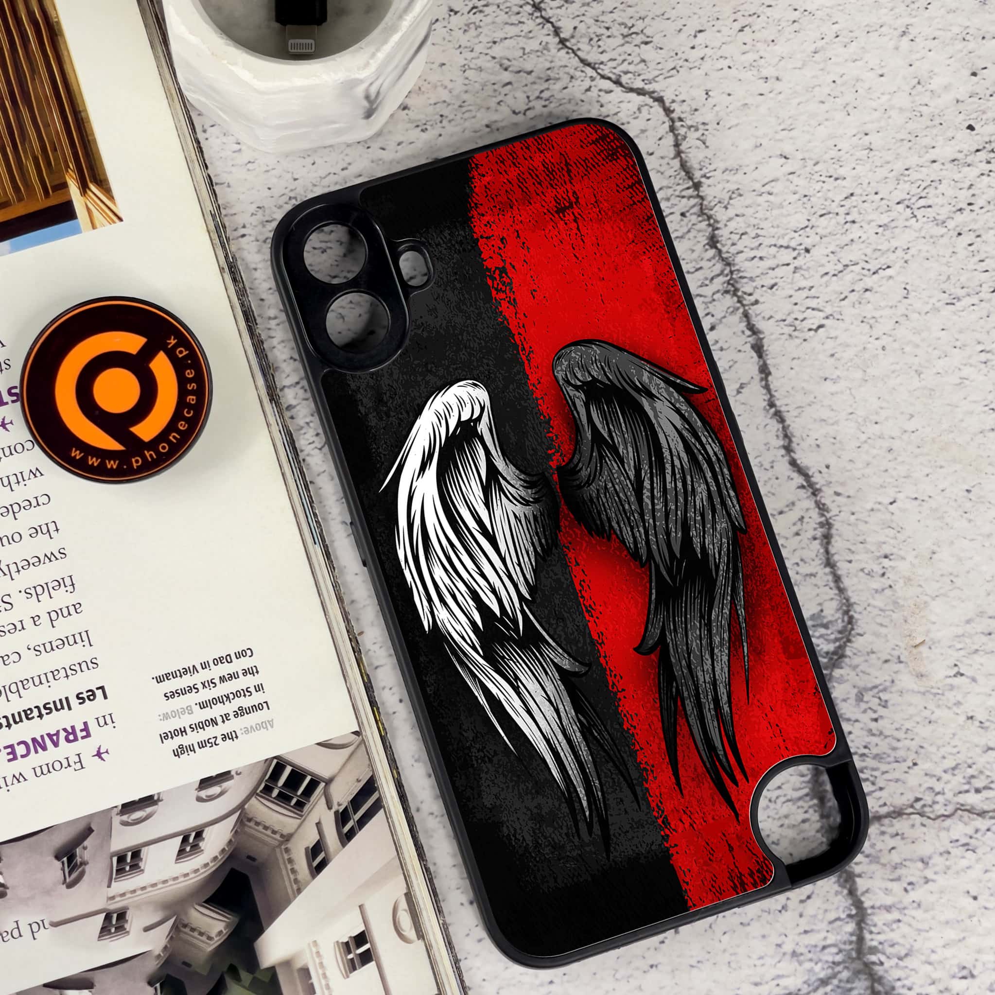 Nothing CMF Phone 1 - Angel Wings 2.0 Series - Premium Metal Printed soft Bumper Shock Proof Case