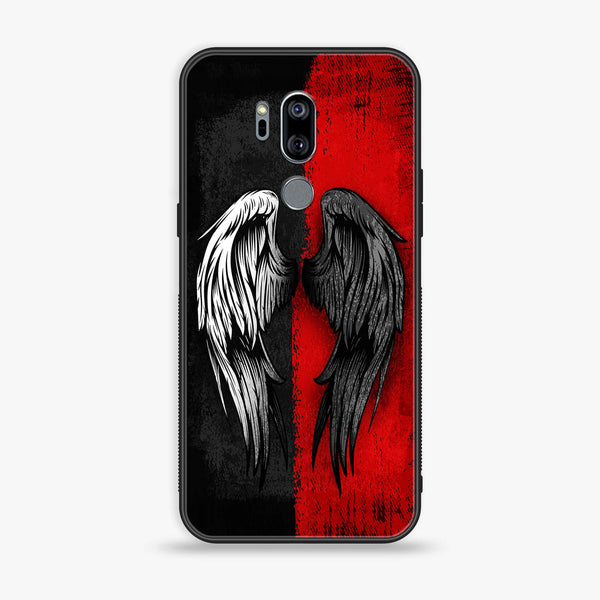 LG G7 ThinQ - Angel Wings 2.0 Design 10- Premium Printed Glass soft Bumper shock Proof Case CS-12445