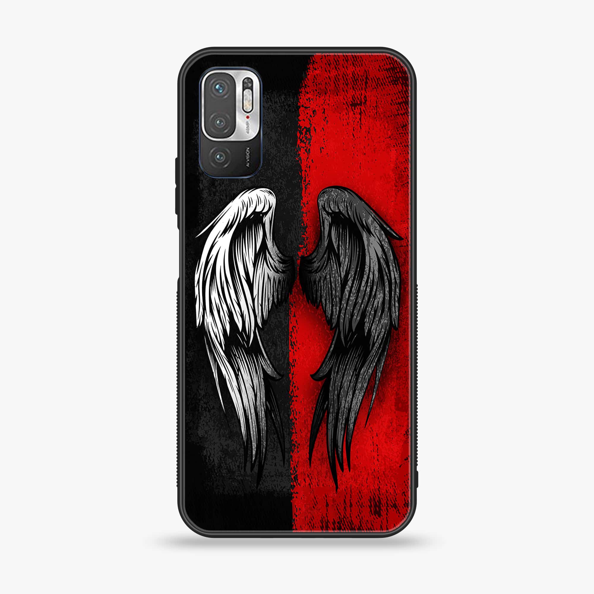 Xiaomi Redmi Note 10 5G - Angel Wings 2.0 Series - Premium Printed Glass soft Bumper shock Proof Case