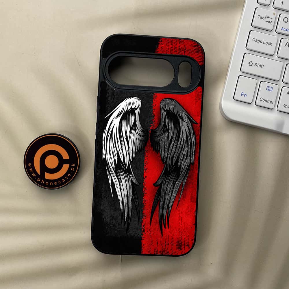 Google Pixel 10  - Angel Wings 2.0 Series - Premium Metal Printed soft Bumper Shockof Case