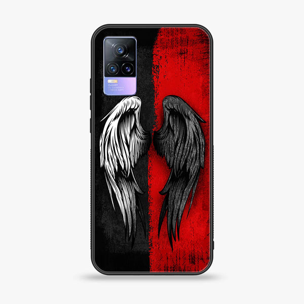 Vivo V21e - Angel Wings 2.0  Series  Design 10 - Premium Printed Glass soft Bumper shock Proof Case  CS-19492