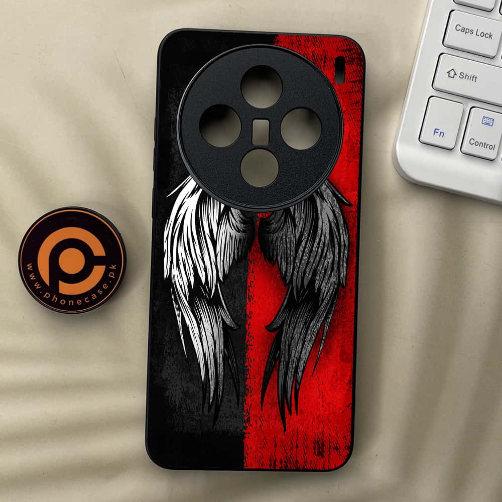 Vivo X200 - Angel Wings 2.0 Series - Premium Metal  Printed soft Bumper shock Proof Case