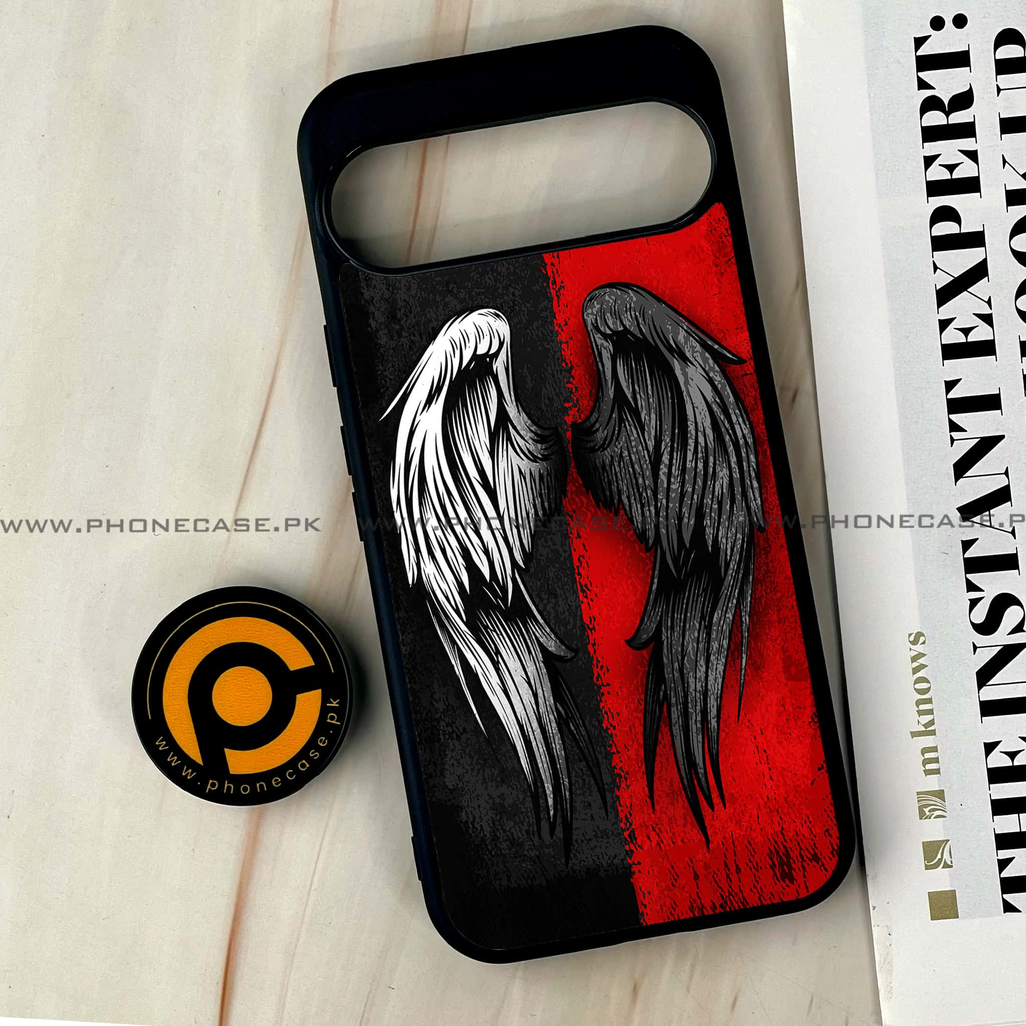 Google Pixel 9 Pro XL - Angel Wings 2.0 Series - Premium Printed Glass soft Bumper shock Proof Case