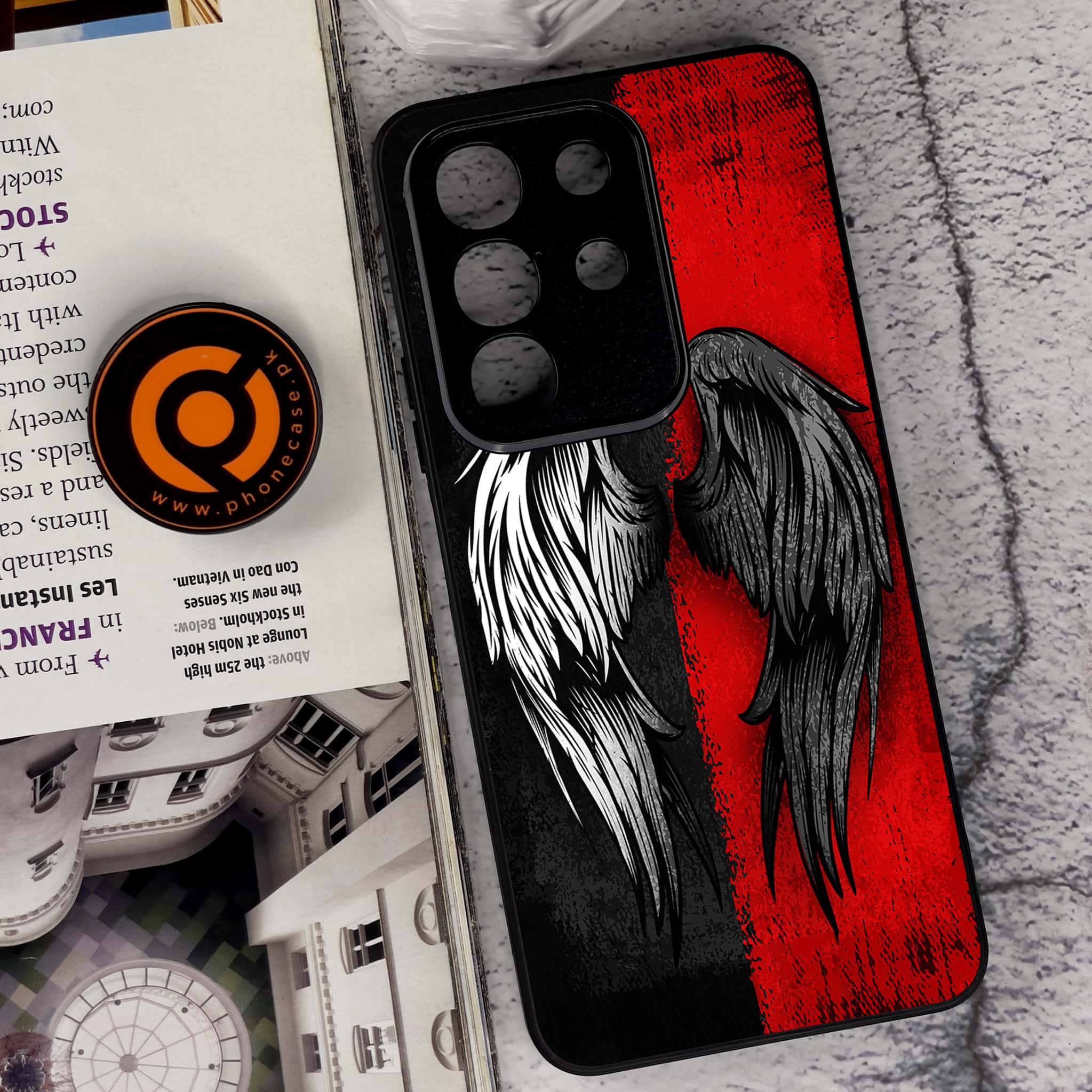 Vivo Y29 4G - Angel Wings 2.0 Series - Premium Metal Printed soft Bumper Shock Proof Case