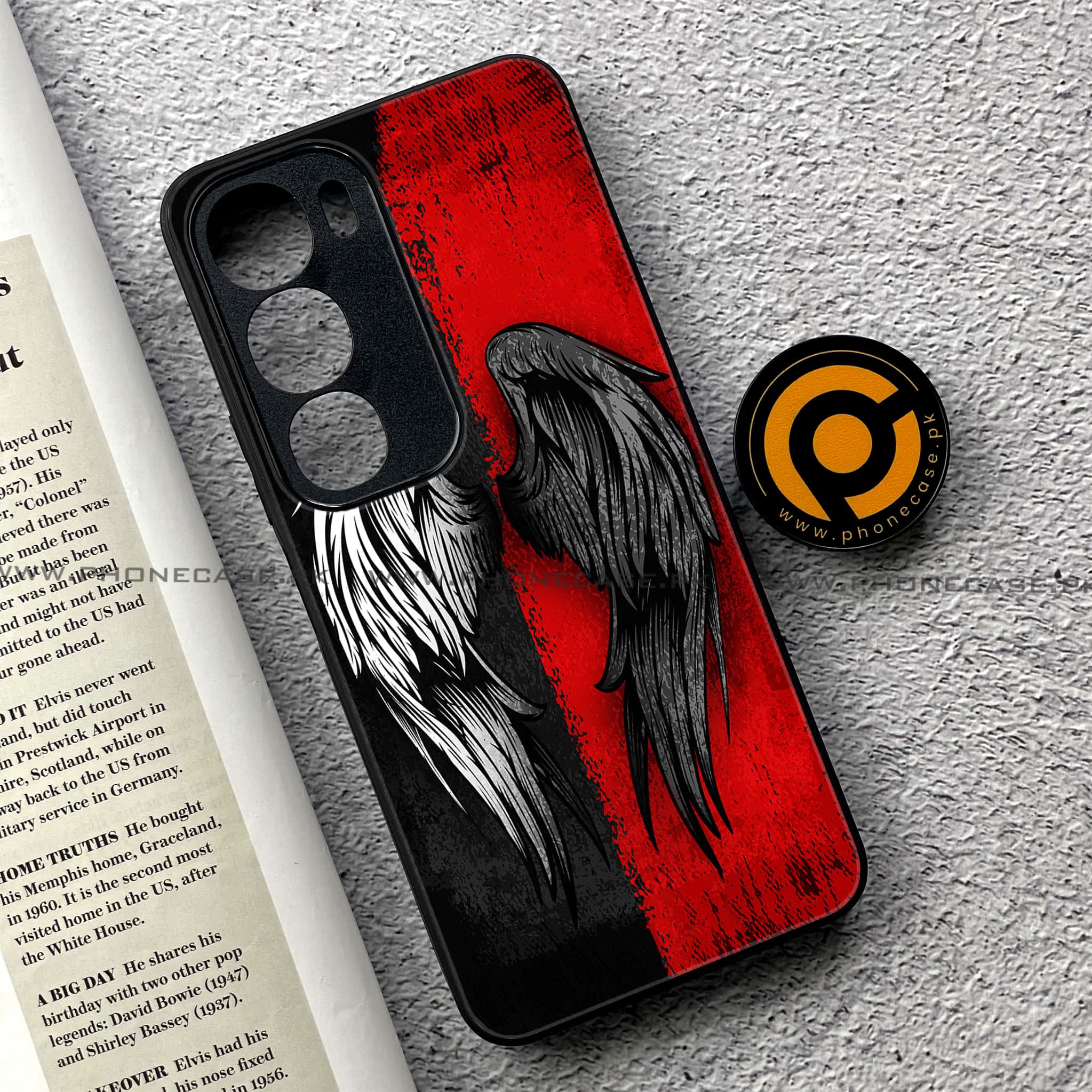Vivo Y19s Pro - Angel Wings 2.0 Series - Premium Metal Printed soft Bumper shock Proof Case