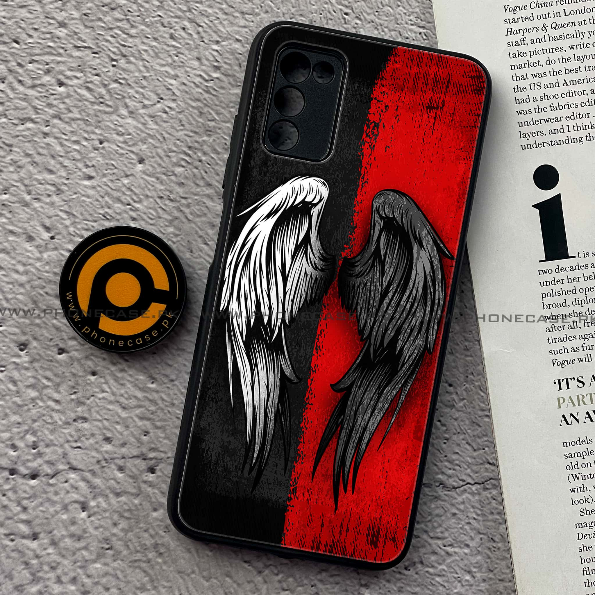 Samsung Galaxy A02s - Angel Wings 2.0 Series - Premium Printed Metal soft Bumper shock Proof Case