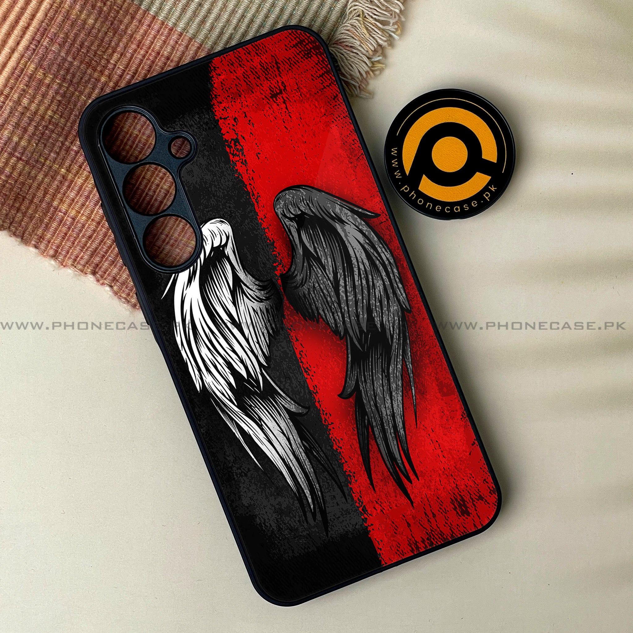 Galaxy A35 5G - Angel Wings 2.0 Series - Premium Printed Glass soft Bumper shock Proof Case