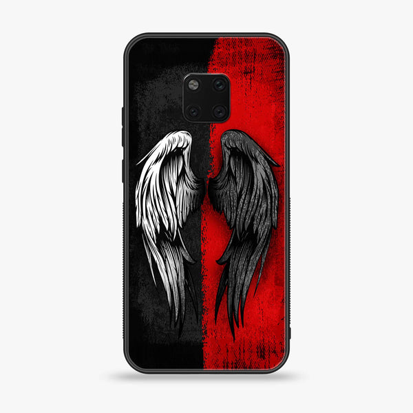 Huawei Mate 20 Pro - Angel Wings 2.0 Design 10 - Premium Printed Glass soft Bumper shock Proof Case CS-13610