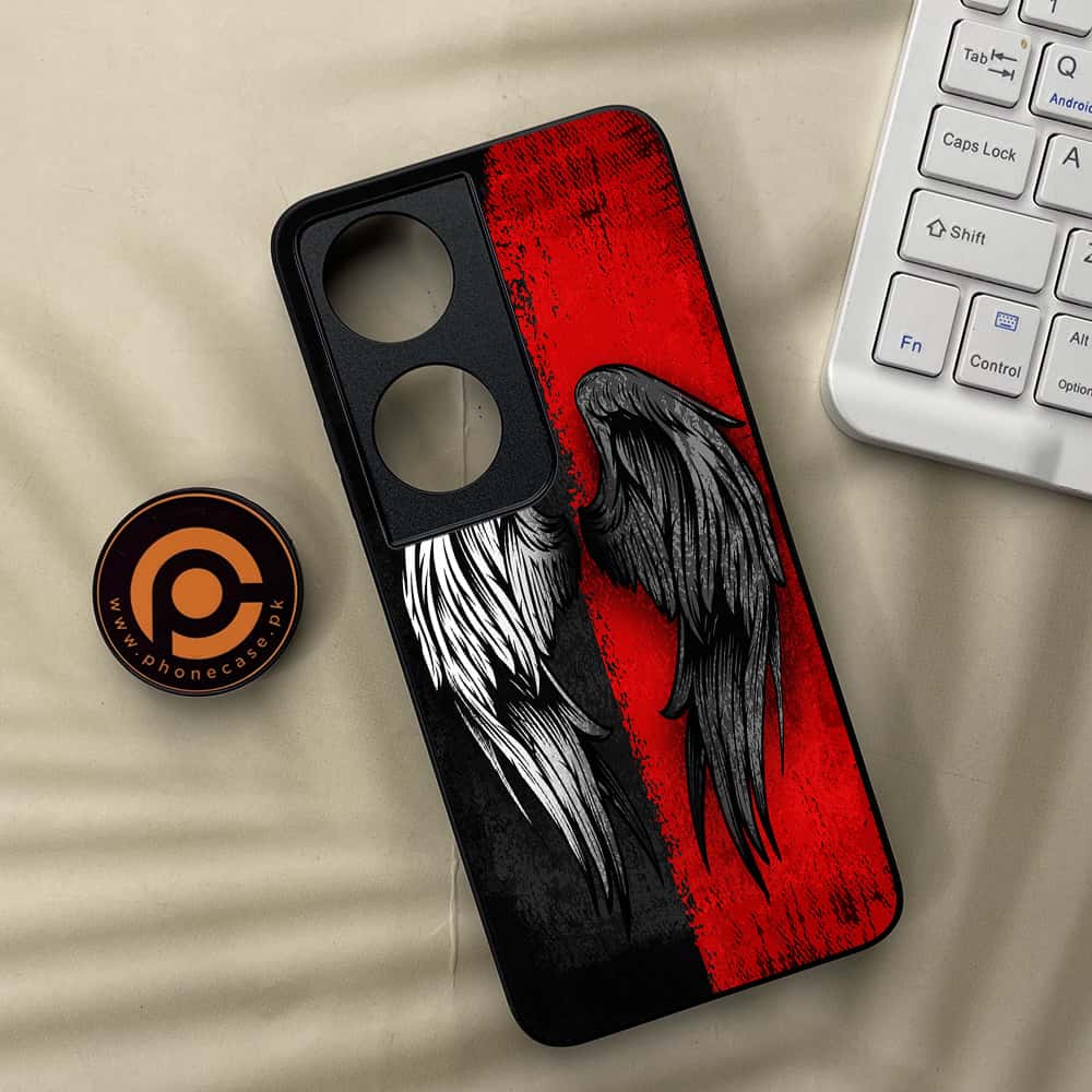 Honor X7b - Angel Wings 2.0 Series - Premium Metal  Printed soft Bumper shock Proof Case