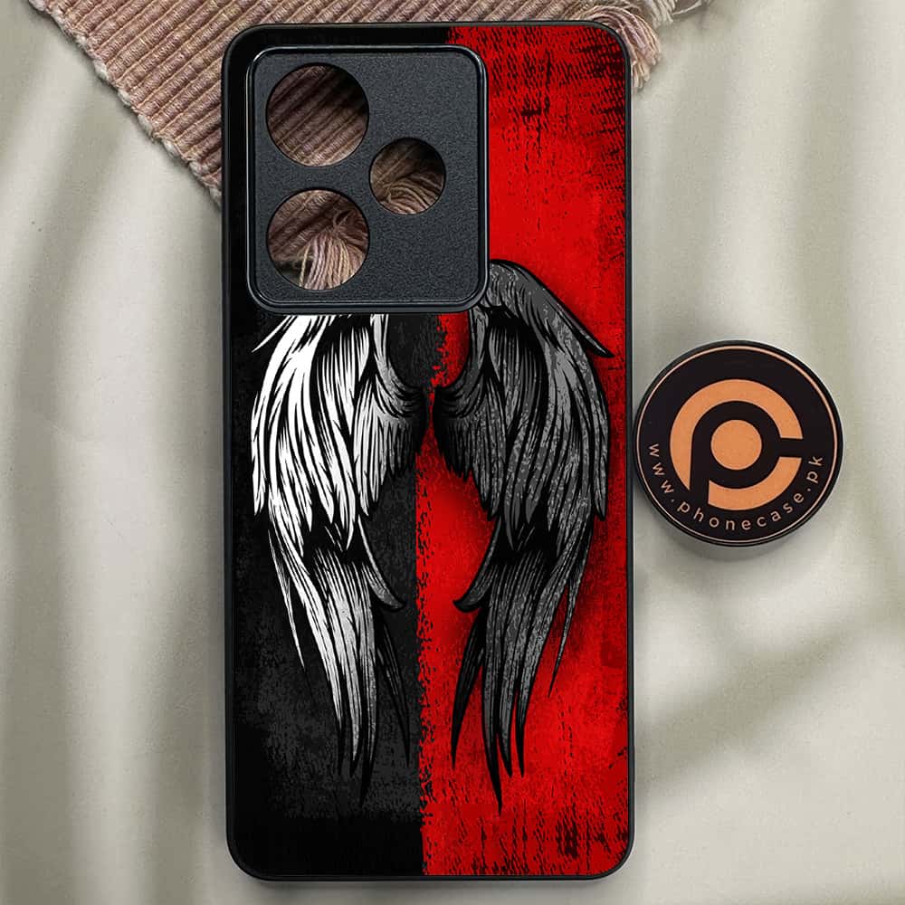 Realme GT 7 - Angel Wings 2.0 Series - Premium Metal Printed soft Bumper shock Proof Case