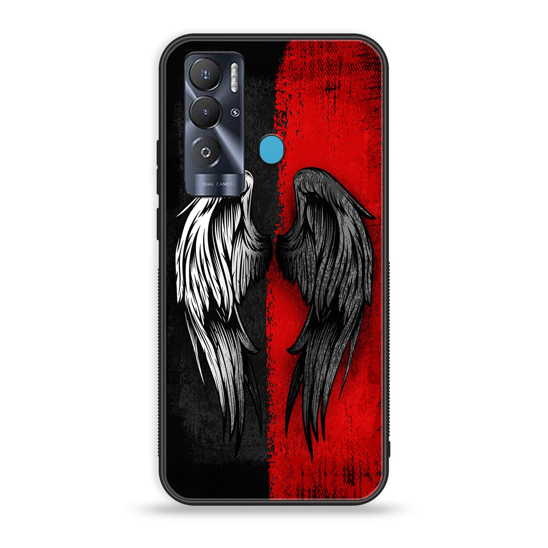 Tecno Pova Neo Angel Wings series 2.0  Premium Printed Glass soft Bumper shock Proof Case