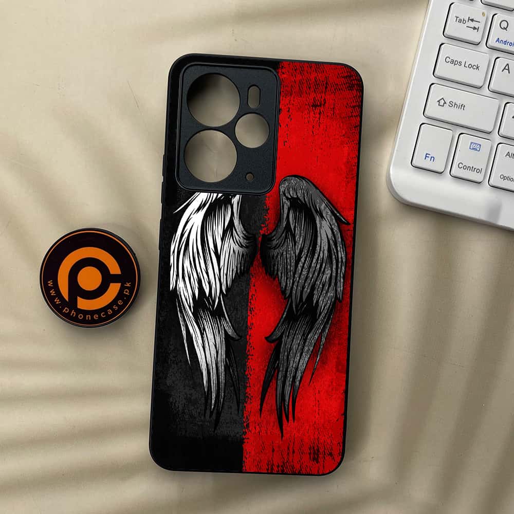 Realme 14 5G - Angel Wings 2.0 Series - Premium Metal Printed soft Bumper Shock Proof Case