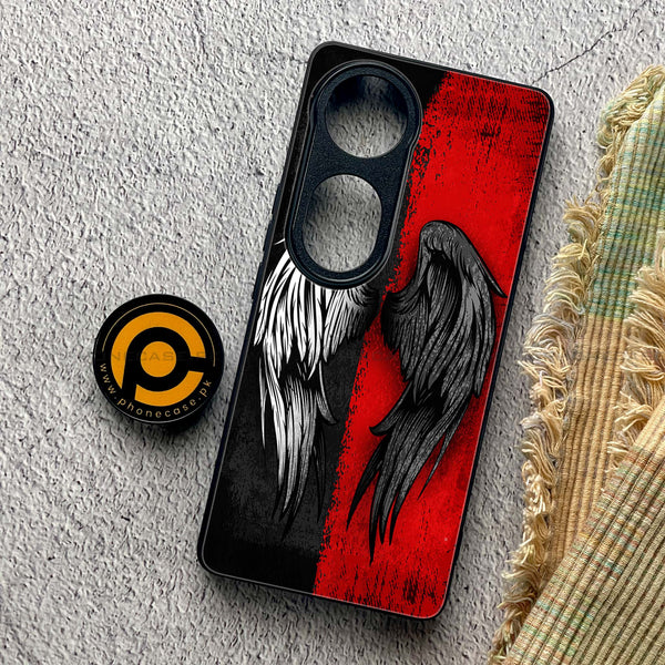 Vivo V40 - Angel Wings 2.0 Design 10 - Premium Metal Printed soft Bumper shock Proof Case  CS-34169