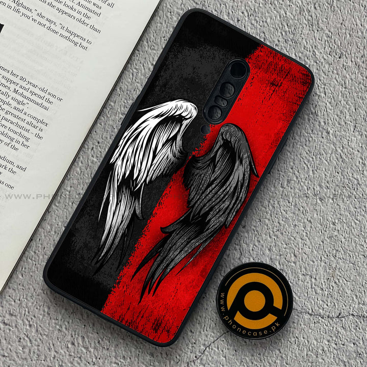 OnePlus 7 Pro - Angel Wings 2.0 Design 10- Premium Printed Glass soft Bumper shock Proof Case CS-47230
