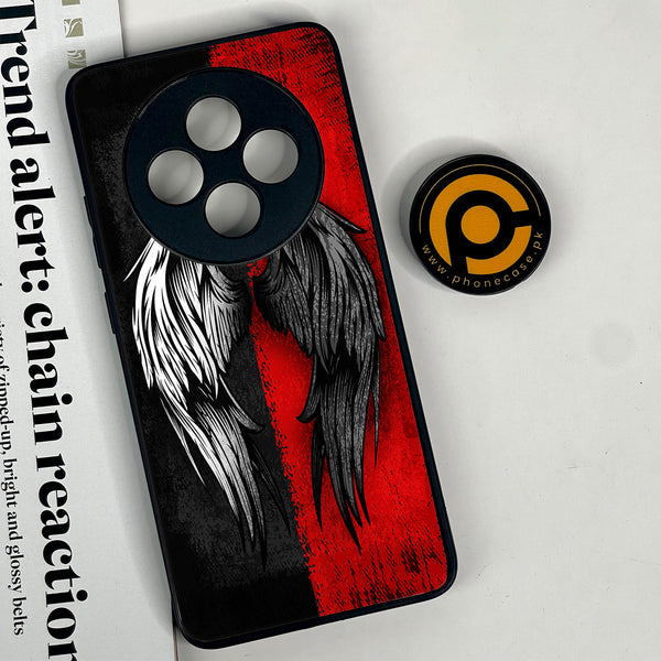 Oppo Reno 12F 4G - Angel Wings 2.0  Design 10  - Premium Printed Glass soft Bumper shock Proof Case CS-35524