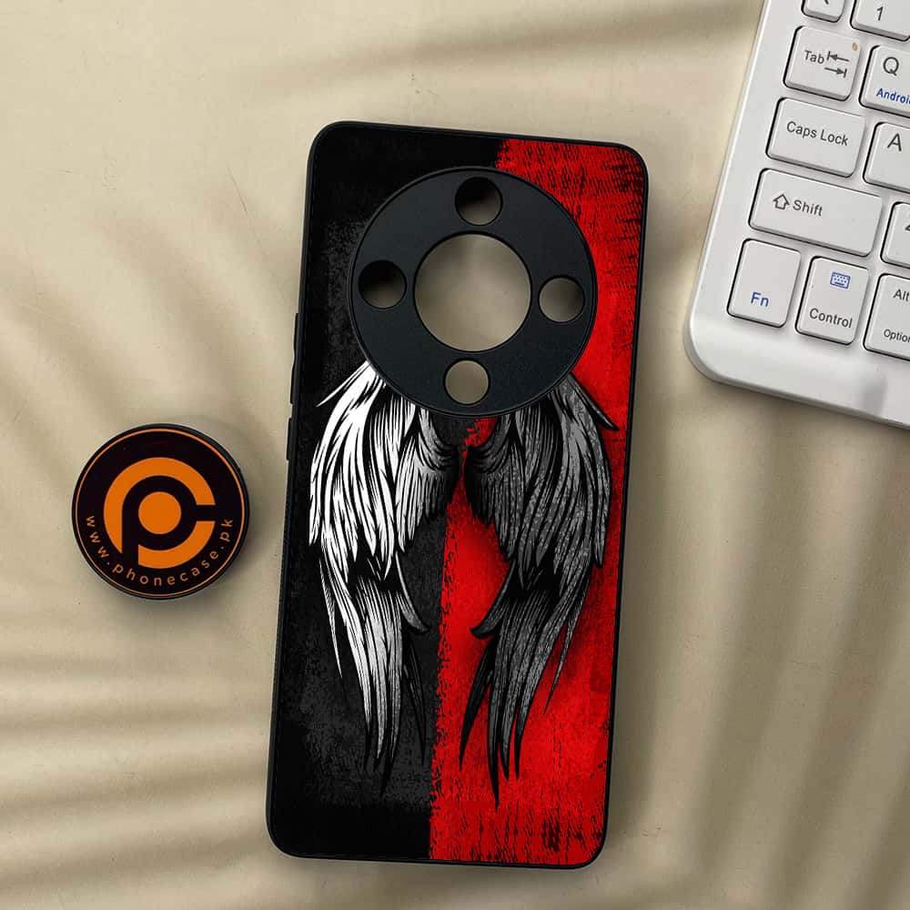 HONOR X9b 5G - Angel Wings 2.0 Series - Premium Metal  Printed soft Bumper shock Proof Case