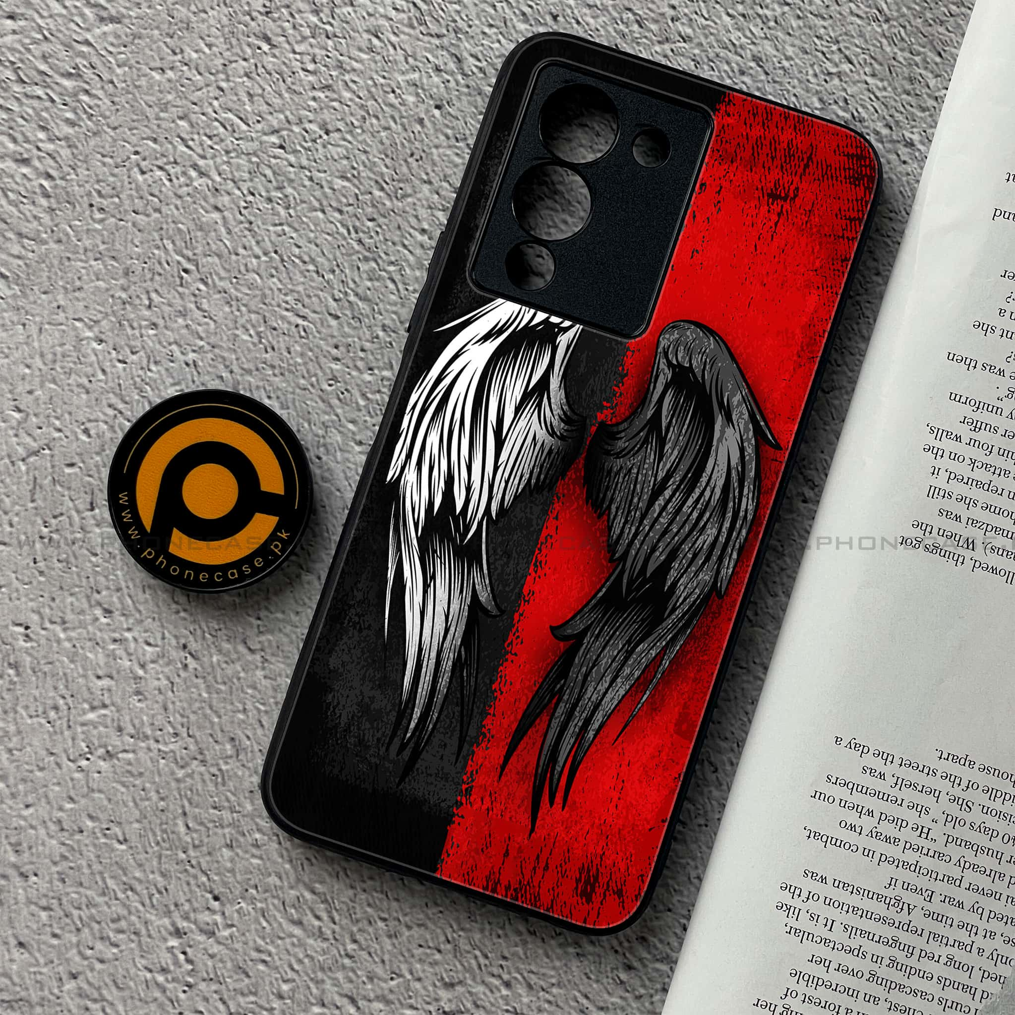 Infinix Note 12 G96 Angel Wings 2.0 Premium Printed Glass soft Bumper shock Proof Case