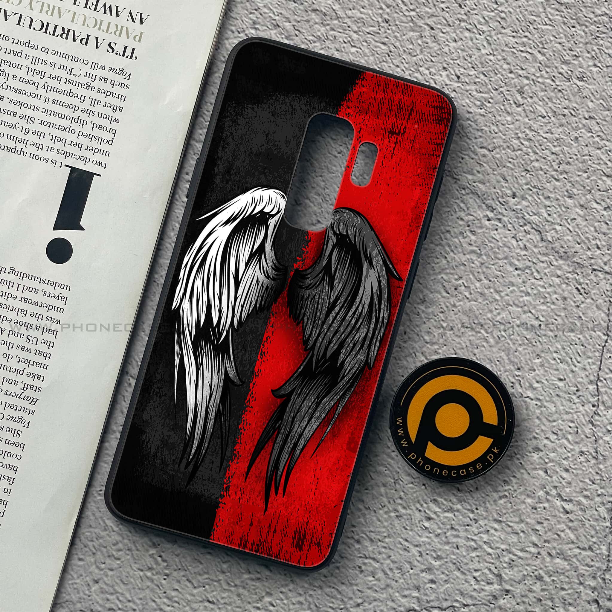 Samsung Galaxy S9 Plus - Angel Wings 2.0 Series - Premium Printed Glass soft Bumper shock Proof Case