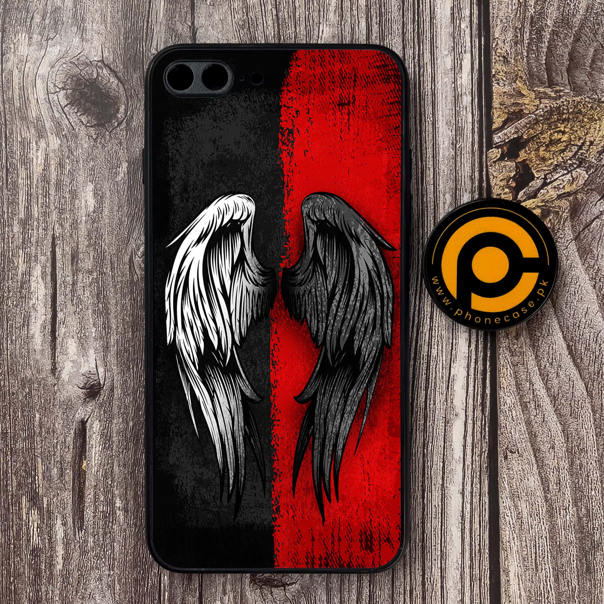 iPhone 7 Plus- Angel Wings 2.0  Series - Premium Metal Printed soft Bumper shock Proof Case