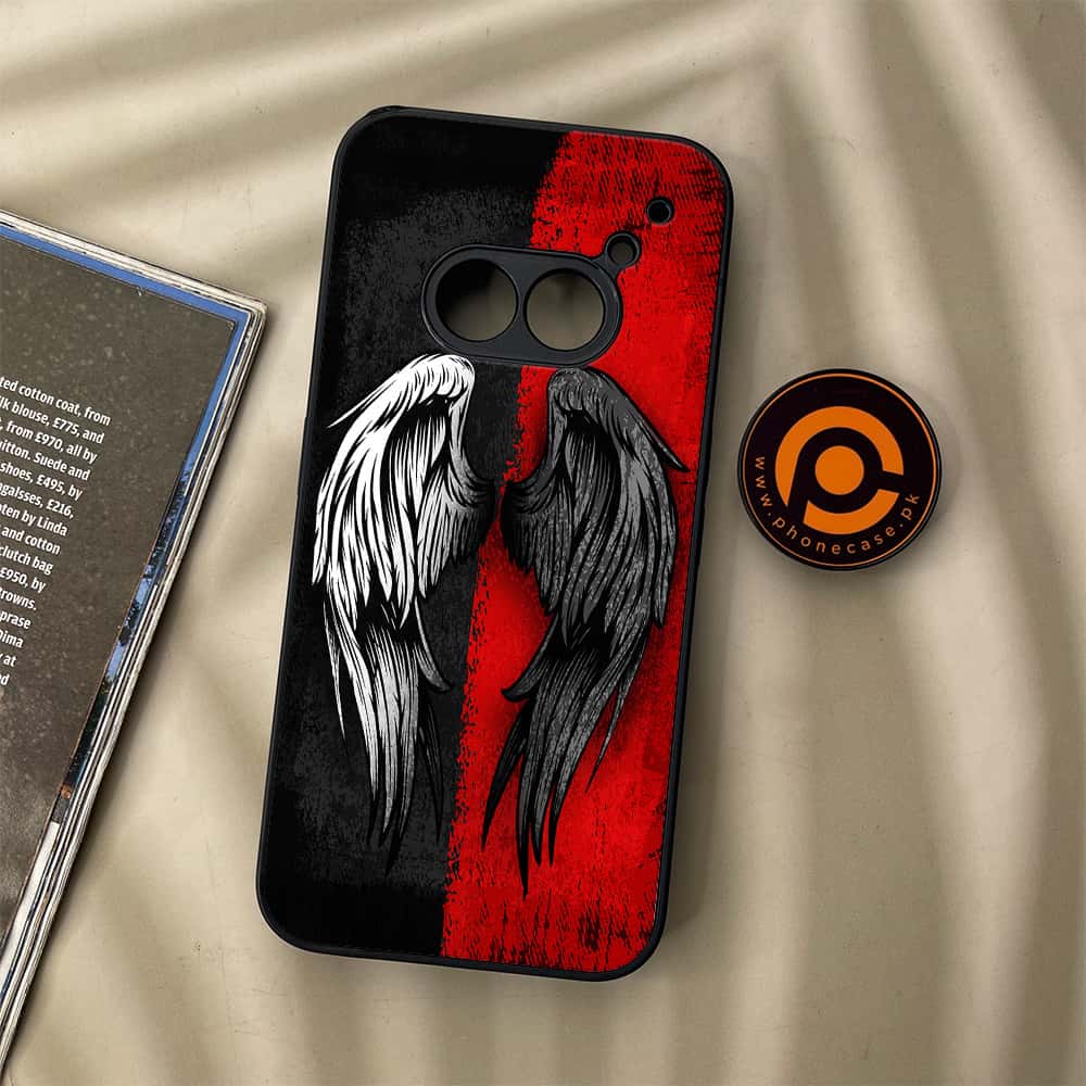 Nothing Phone (2a) - Angel Wings 2.0 Series - Premium Metal Printed soft Bumper Shock Proof Case