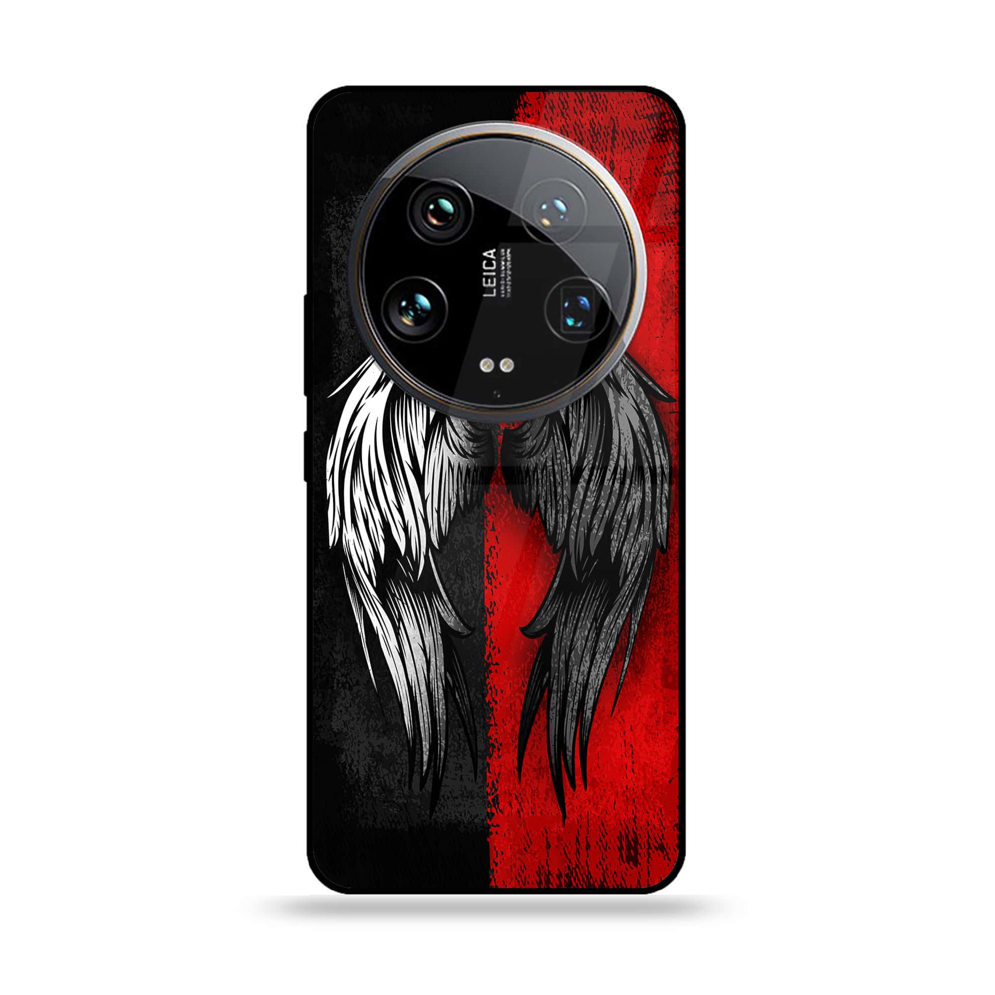 Xiaomi 14 Ultra - Angel Wings 2.0 Series - Premium Printed Glass soft Bumper shock Proof Case