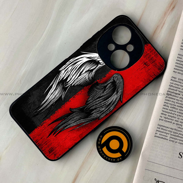 Tecno Spark Go 1 - Angel Wings 2.0 Design 10 - Premium Printed Glass soft Bumper shock Proof Case CS-50617