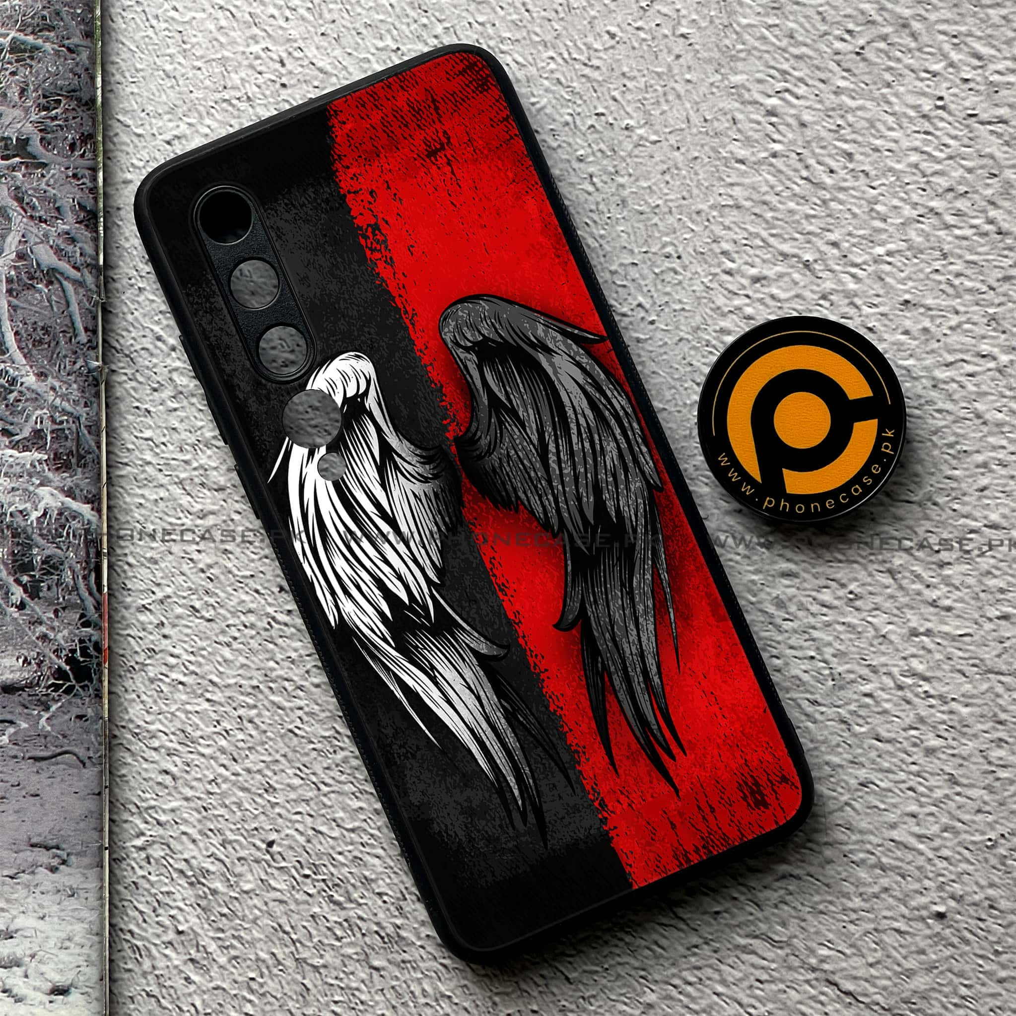 Xiaomi Mi 10 - Angel Wings 2.0 Series - Premium Printed Glass soft Bumper shock Proof Case